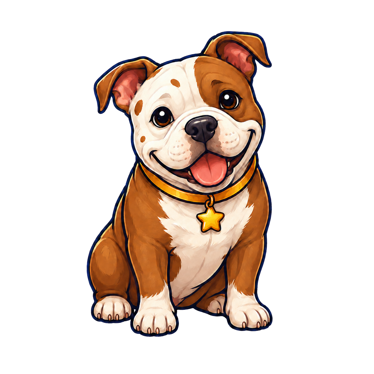 Happy pitbull terrier